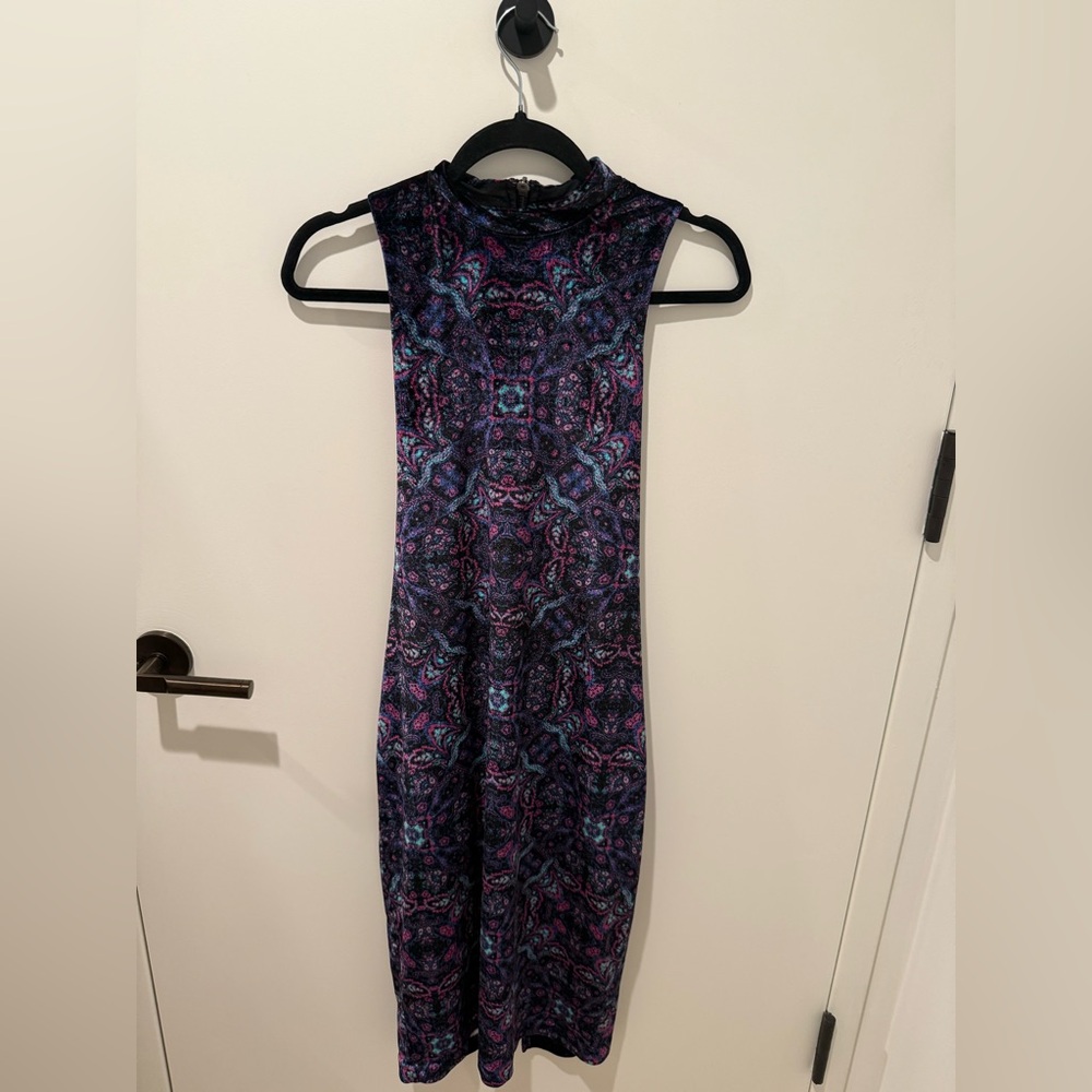 Urban Outfitters Ecote Purple Paisley Velvet Dress